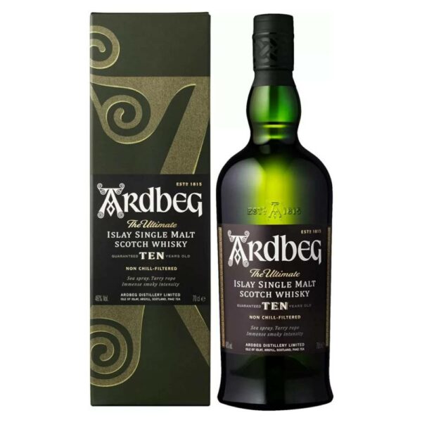 ARDBEG 10 Years whisky + díszdoboz (0.7l - 46%)