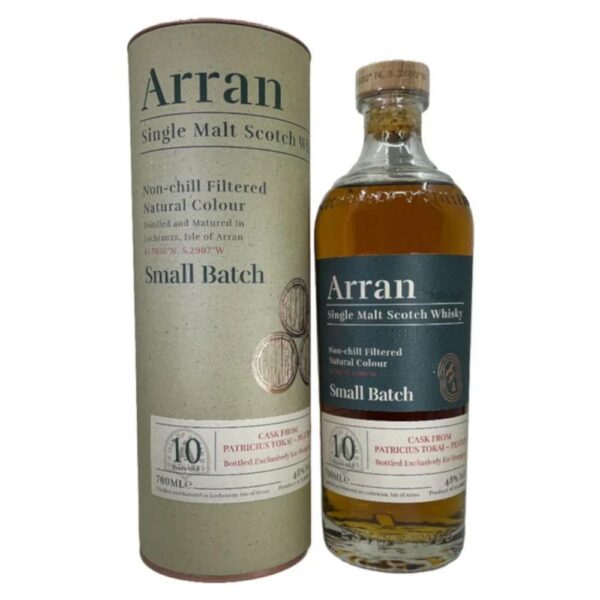 ARRAN 10 Years Peated Tokaji Cask Finish whisky + díszdoboz (0.7l - 46%)