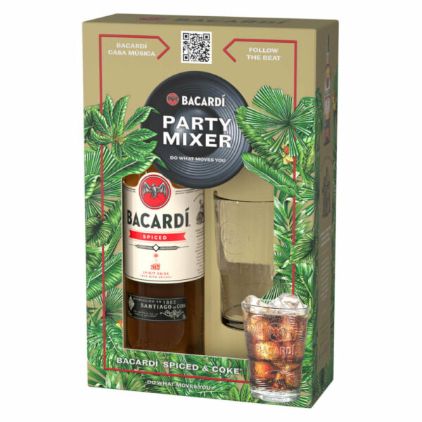 BACARDI Spiced rum + díszdoboz, pohár (0.7l - 35%) - DRS