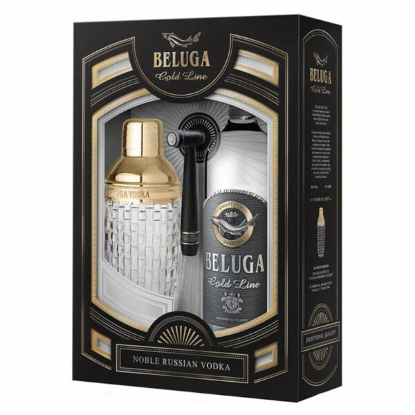 BELUGA Gold Line vodka + díszdoboz, shaker (0.7l - 40%)