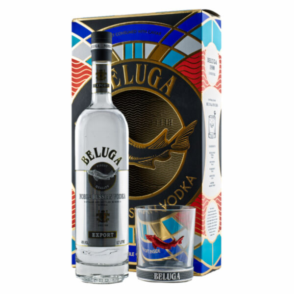 BELUGA Noble vodka + díszdoboz, pohár (0.7l - 40%) - DRS