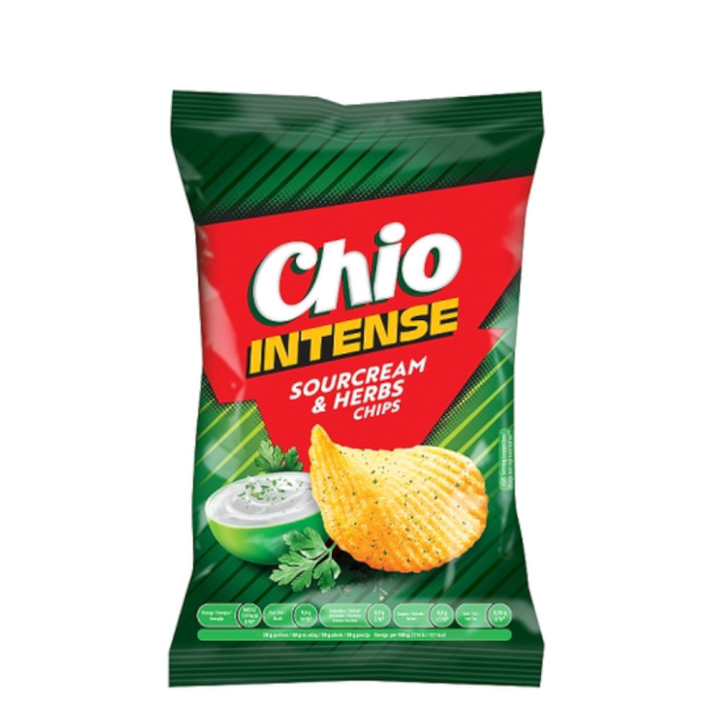 Chio Intense Sourcream & Herbs chips (55g)