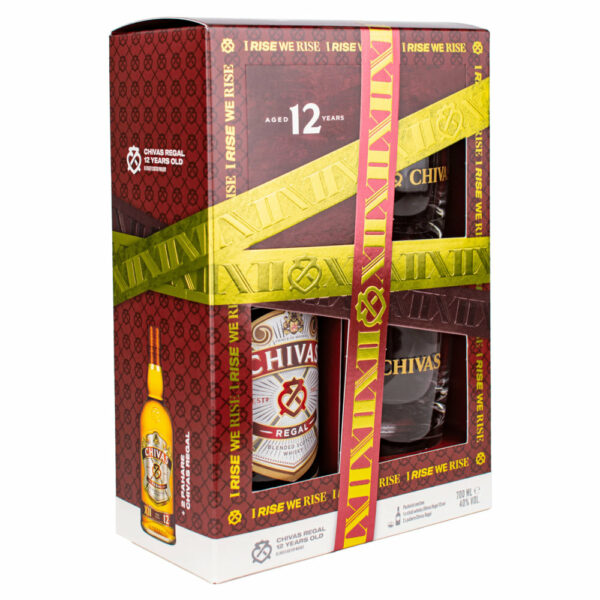CHIVAS REGAL 12 Years whisky + díszdoboz, pohár (0.7l - 40%) - DION grande ital nagykereskedés - Ital rendelés