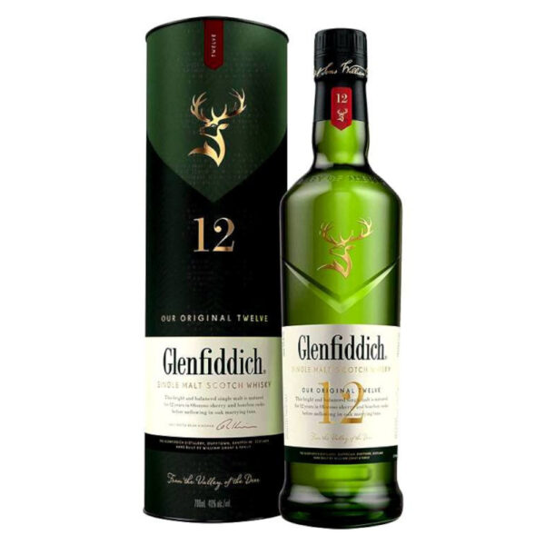 GLENFIDDICH 12 Years whisky + díszdoboz (0.7l - 40%)