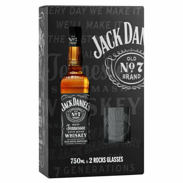 JACK DANIEL'S whisky + díszdoboz, pohár (0.7l - 40%) - DRS