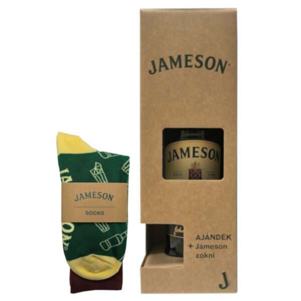 JAMESON whisky + díszdoboz, zoknin (0.7l - 40%) - DRS - DION grande ital nagykereskedés - Ital rendelés