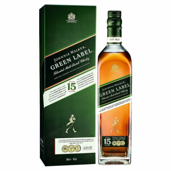 JOHNNIE WALKER Green Label 15 Years whisky + díszdoboz (0,7l - 43%) - DION grande ital nagykereskedés - Ital rendelés