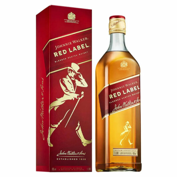 JOHNNIE WALKER Red Label whisky + díszdoboz (1.0l - 40%)