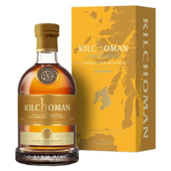 KILCHOMAN Cognac Cask Matured whisky + díszdoboz (0.7l - 50%)