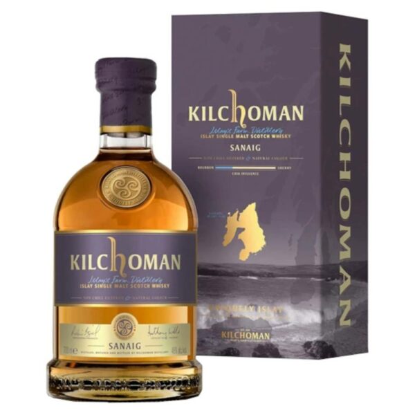 KILCHOMAN Sanaig whisky + díszdoboz (0.7l - 46%)