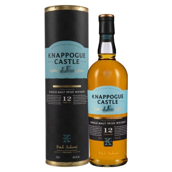 KNAPPOGUE CASTLE Single Malt 12 Years whisky + díszdoboz (0.7l  - 43%)