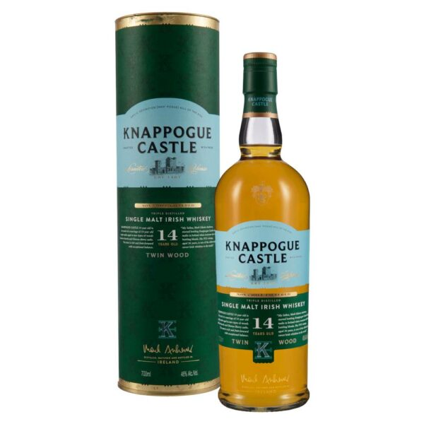 KNAPPOGUE CASTLE Twin Wood 14 Years whisky + díszdoboz (0.7l - 46%)