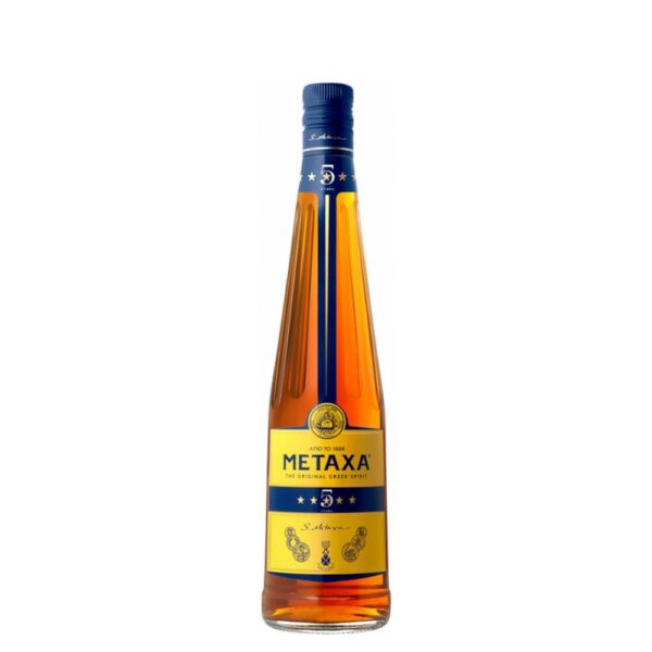 METAXA 5* brandy (0.5l - 38%) - DRS