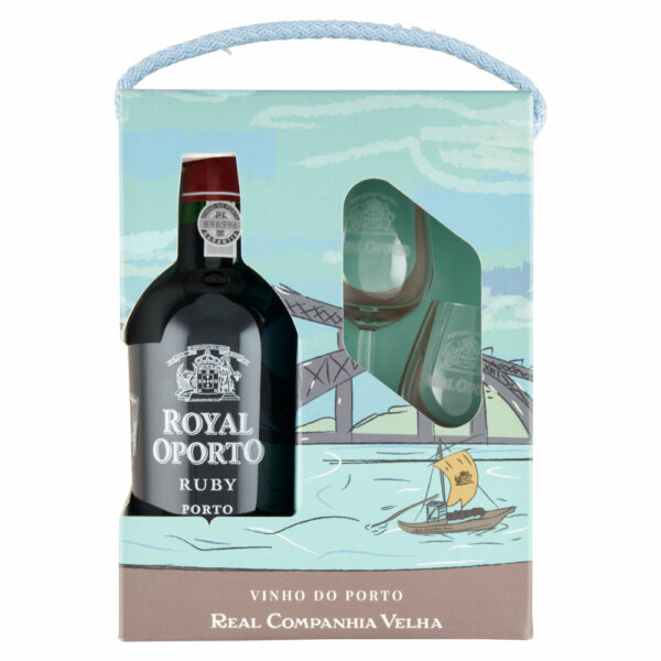 ROYAL OPORTO Ruby + díszdoboz, pohár (0.75l)