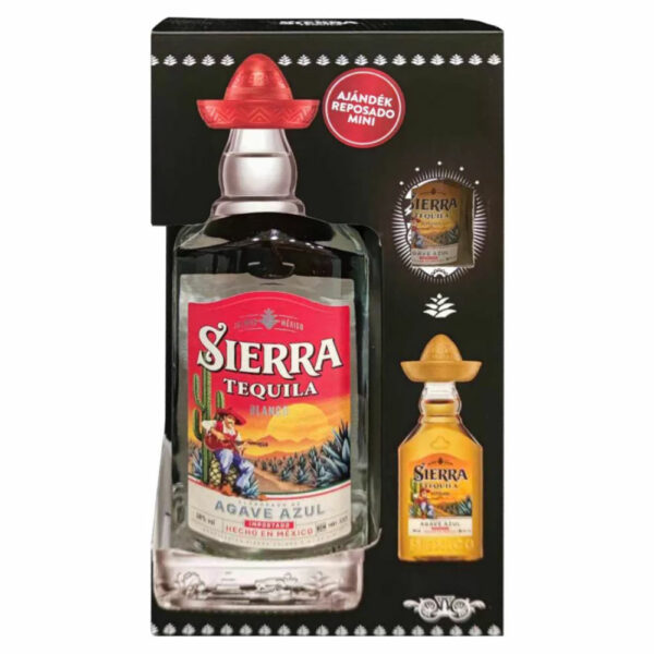 SIERRA TEQUILA Blanco tequila + díszdoboz, reposado 0,05l (0.7l - 38%)